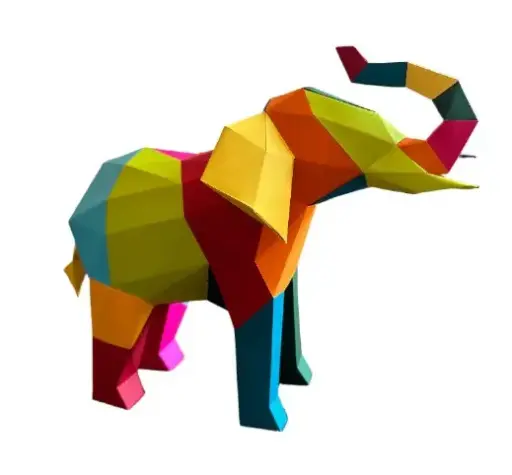 [ZU063-GR-MIX] Elefante Mesa DIY Grande MIX