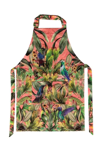 [DEL-ROS-3] DELANTAL COLIBRÍES ROSA