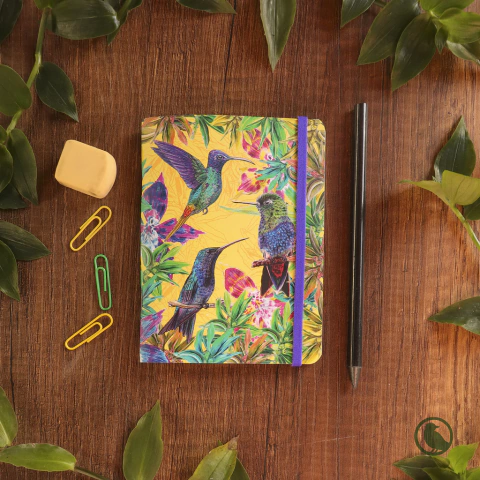 [S-LP-cuatcol-6] Libreta pequeña Cuatro colibríes