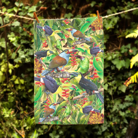 [S-TOApq-tuc-5] TOALLA PEQUEÑA TUCANES MICROFIBRA