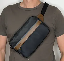 [RIN-NEG-CHO-LON] RIÑONERA NEGRO CHOCOLATE EN LONA