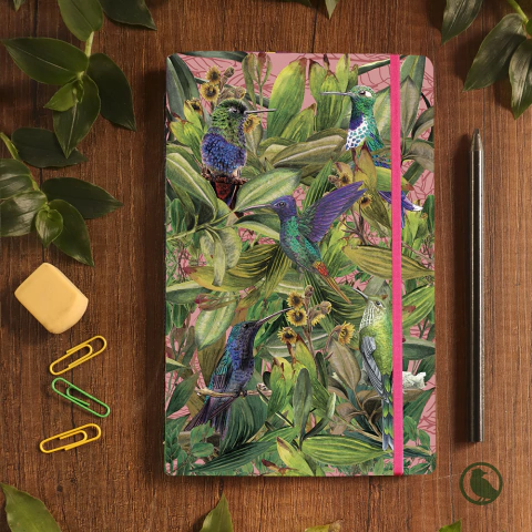 [S-LG-colros-7] Libreta grande Colibríes rosa